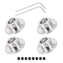 DMiotech 4팩 12mm 플랜지 커플링 커넥터 리지드 가이드 샤프트 서포트 커플러 M2 육각 렌치 및 나사 포함 DIY RC 모델 모터용 USA 미국
