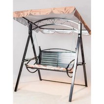 그네 정원 흔들의자 의자 카페 혼합색상 라탄 나무 야외 마당 펜션 벤치, 강화버전블랙+꽃덩굴+시트쿠션+컬러조명