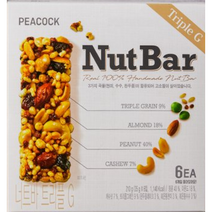 [피코크]너트바 트리플 G 210g(35gX6개입), 35g, 단품