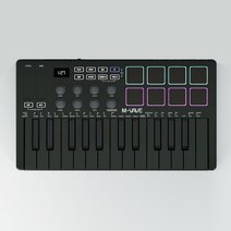 비트메이커 작곡 메이킹 패드 미디 디제잉 컨트롤러 편곡, 25버튼 MIDI 키보드올블랙