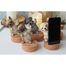 진열장 스탠드 강아지핸드폰거치대 휴대폰거치 사은품용 독서, 퍼그