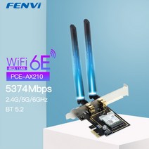 fenvi 3000mbps wifi 6 pci-e 블루투스 5.1듀얼 밴드 게임용 무선 pcie 카드 rgb 어댑터 2.4g5g 802.11ax wi-fi 인텔 ax200 wlan, pce-ax210