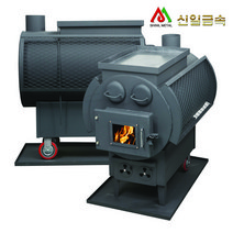 신일 금속 야외용 사각 화목 난로 3종 벽난로 누임형 장작 캠핑 야외 실외 구이겸용 SL-110C SL-120C SL-130C, SL-110C_중_25평형