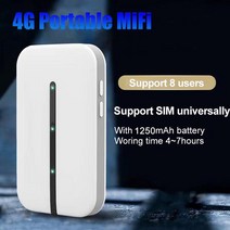 휴대용 MiFi 4G 와이파이 라우터 150Mbps 모뎀 자동차 모바일 무선 핫스팟 Sim 카드 슬롯 포켓, 한개옵션0