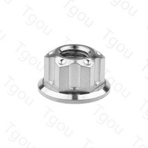 Tgou-티타늄 너트 M6/M8/M10/M12/M14/M16 바이크 오토바이 자전거 자동차용 플랜지, 06 M16 Pitch 1.5, 01 Titanium
