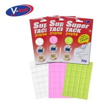 다이소조각접착제 브이테크 임시고정 조각접착제 수퍼택 50gX2, 슈퍼텍 50gX2 연두, 2개
