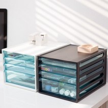 사무용품쇼핑몰 온라인사무용품 오피스몰 EL서류함 4단 265x350x228cm 투명 A4크기 문서함 (제스트)_741EA, 블랙