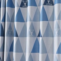 방음 열차단 커튼 겨울 거실 안방 현관문 중문 소리 차단 인테리어 간편 설치 노란색 파란색 삼각형 인쇄 암막 어린이 침실 북유럽 현대 줄무늬 창 Cortinas ZH415H