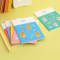 [문구조아] 카카오프렌즈 해피모먼트 A6 노트 세트 무지, 6개