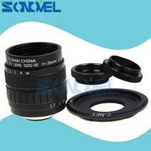 카메라렌즈 FUJIAN 35mm F1.7 CCTV TV 영화 렌즈 C 마운트 매크로 링 소니 E Nex-5T Nex-F3 Nex-6 A6300, 01 E 마운트