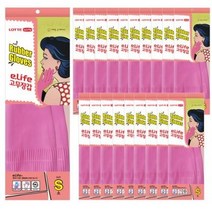 롯데이라이프 고무장갑 소 2p, 핑크, 20개