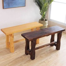 야외 원목 벤치 펜션 카페 정원 평의자 우드 웨이팅, 길이 60x폭 25x높이 42cm 다크우드
