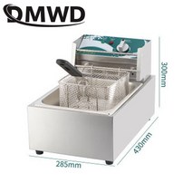 업소용 전기튀김기 dmwd 깊은 프라이 스테인레스 스틸 상업용 프라이 가정용 칩 프라이팬 감자 튀김 만드는 기계 10l