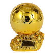 미니트로피 메달 기념패 유럽 축구 황금 공 트로피 기념품 구형 챔피언 플레이어 경연 상 팬 선물 홈 장식 수공예, Golden Ball, 15cm
