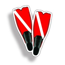Reel Sticker 스쿠버 다이빙 지느러미 스티커 컵 노트북 자동차 창 범퍼 다이버 다운 데칼 보트