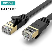 OMAY-이더넷 케이블 RJ45 Cat7 랜 케이블 UTP 네트워크 케이블 모뎀 라우터용 호환 패치 코드, 3m, 01 flat