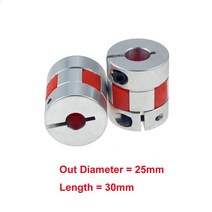 4 개몫 XB 커플러 알루미늄 플럼 플렉시블 샤프트 커플 링 D25L30 8x10mm 모터 커넥터 566.3581012mm, 6.35x6.35