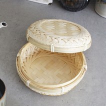 SN 보이차보관함 대나무 보이차통 차 소품 보관함 원형 보관통 케이스