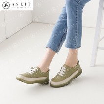 애슬릿 애슬릿 천연 소 가죽 발 편한 밴딩 스니커즈