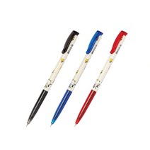 자바펜 슬림 볼펜 0.38mm, 빨강, 12개
