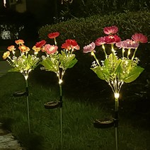 진성 태양광 LED꽃 설연화 복수초 태양열꽃 조화 정원등 잔디등, 설연화-보라