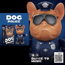 아이언맨 피규어 Spotify-프리미엄 스파이더맨 캡틴아메리카 헐크 타노스 전기 장난감 빛나는 춤 로봇 액션, Electric police dog