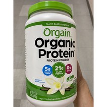 Orgain Organic 올게인 오가닉 프로틴 파우더 바닐라빈 비건 Protein Powder Vanilla Bean Vegan 920g