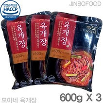 다모아 간편조리 즉석탕 육개장 600g x 3팩, 3개