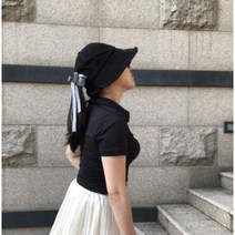 헬로버디 여성 골프모자 버킷햇 와이어 벙거지