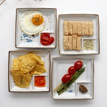 오반자이 정사각 일본 나눔 회접시 4종, 옵션3. 정사각회접시[금색1p]