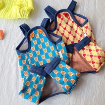 페시얌 강아지 알라뷰 멜빵 바지 올인원 2color, 블루