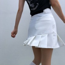여성 골프스커트 사선 플로어 기능성 고급 사방스판 플리츠 골프 치마 골프웨어 로로얼로이