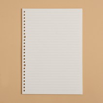 26공 바인더 노트 속지 60매 B5 유선 루즈링 노트리필