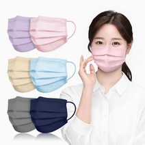 다샵 국산 아르떼 스타일 라이트핏 컬러 마스크 90매, 그레이