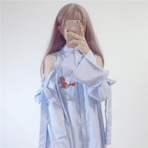 로즈드림 hyku 오프숄더 롱 블라우스 빅사이즈 루즈핏 코디 565836079285