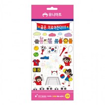 SKX063390유니아트 1500 투명스티커 (2매입) (no.27 축구)