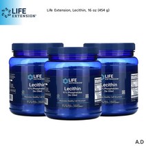 라이프익스텐션 레시틴 가루 파우더 땡땡 454g 3팩, 3개