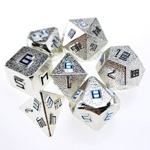 보드 게임 주사위 wetd metal dice polyhedral 7 die set many colors collection dnd bag rpg 게임 액세서리 큐브 파우치 인, 24