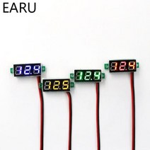 0.28 인치 DC LED 디지털 전압계 0-100V 전압 측정기 자동 자동차 모바일 전원 테스터 감지기 12V 빨간색 녹색 파란색 노란색, DC 0-100V Red