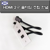 신길전자 벽부판넬 알루미늄 플레이트 70 X 115 HDMI 2구 줄타입 조립완제품 (숏코드), HDMI 2구 판넬 조립형 줄타입 알루미늄 월 플레이트