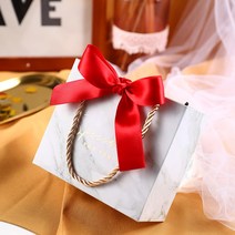 가방 결혼선물 토트백 사탕상자 2019 개성 적인 포토박스, T01-(핸드식 케이스 10개, C17-브론징 대리석붉은리본