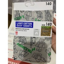 유니클로 남여공용 가벼운 면 탄성반바지 크롭팬츠 Pokémon Dora 444344 444340