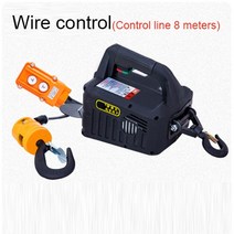 전동호이스트 500kg 원격 제어 크레인 호이스트 와이어 로프 전기 알루미늄 쉘 가정용 실내 소형, [01] Wire control, [01] 100 Kg 25m
