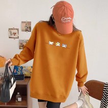 IDT 롱맨투맨 기모 티셔츠 오버핏 빅사이즈 맨투맨 티셔츠/후드티/기모맨투맨/맨투맨티
