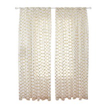 Decdeal 랜턴 뜨거운 실버 인쇄 원사 진자 커튼