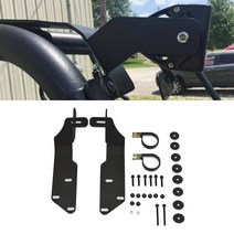 Front Cage Upper Windshield 50 inches StraightCurved LED Light Bar Mount Brackets Fit For Kawasaki T, 한개옵션0