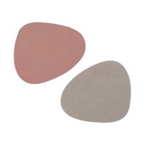 북유럽 린드 DNA 누포 더블 사이디드 곡선형 코스터 1 pcs 핑크 light grey
