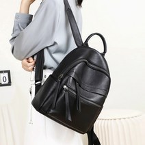 라베 천연소가죽 데일리 백팩