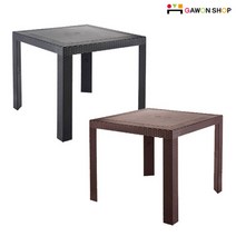 [GAWON] MISTY 2인용 테이블 (80x80)식탁/라탄테이블 GOW-PT209S, 가구 색상:커피색(GOW-PT209S)