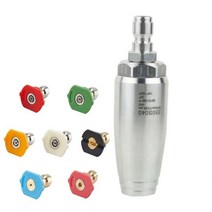 고압세차기 부품 부속 압력 와셔 용 터보 노즐 온수 및 냉수 Karcher 회전 1/4 인치 퀵 커넥트 오리피스 4.0 7260 PSI, A